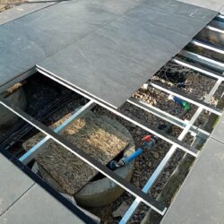 Konstrukcja aluminiowa pod płyty tarasowe